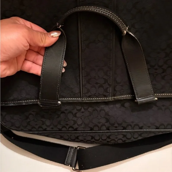 Coach Black Signature Laptop Briefcase - Picture 4 of 9